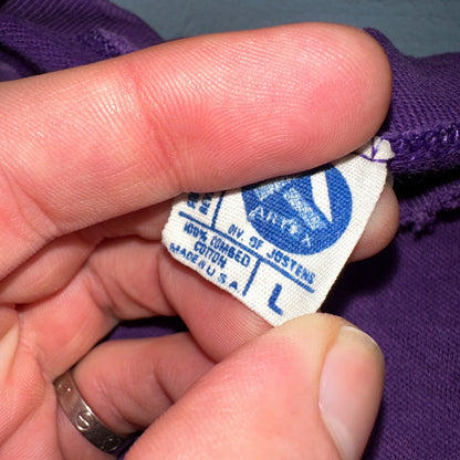 Abilene Christian University Texas 70s VTG T Shirt Football Raglan Purple 1970s