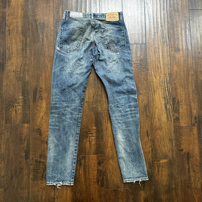 Levis LVC Big E Vintage Redline Selvedge Denim 505 Jeans USA Thrashed 28x34 501