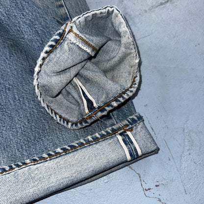 Levis 501 Vintage 80s Redline Selvedge USA XX Jeans Light Wash 34x40 Act 32x36