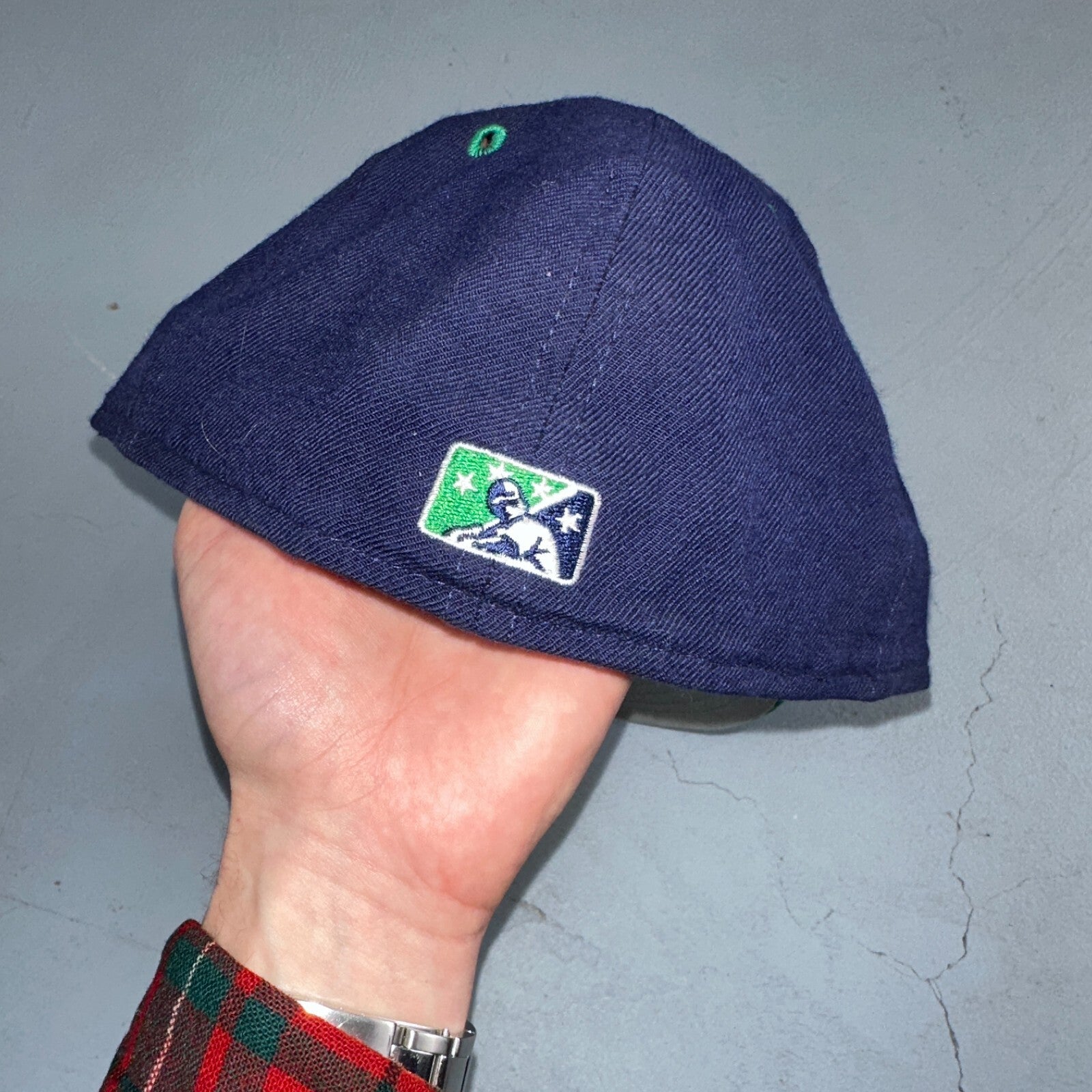 Eugene Emeralds Ems Fitted 7 3/8 Hat Minor League Professional Baseball VTG Wool