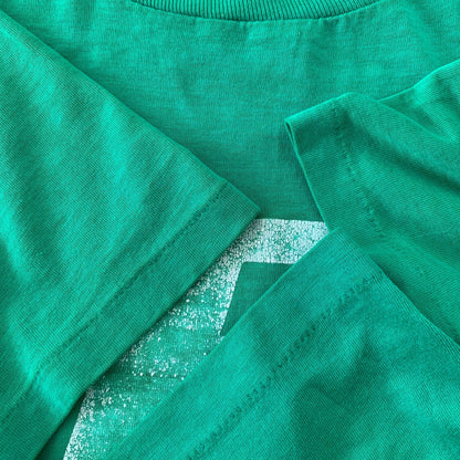 Nike Family Fitness Center FFC Vintage T Shirt 80s Single Stitch Green Sports 