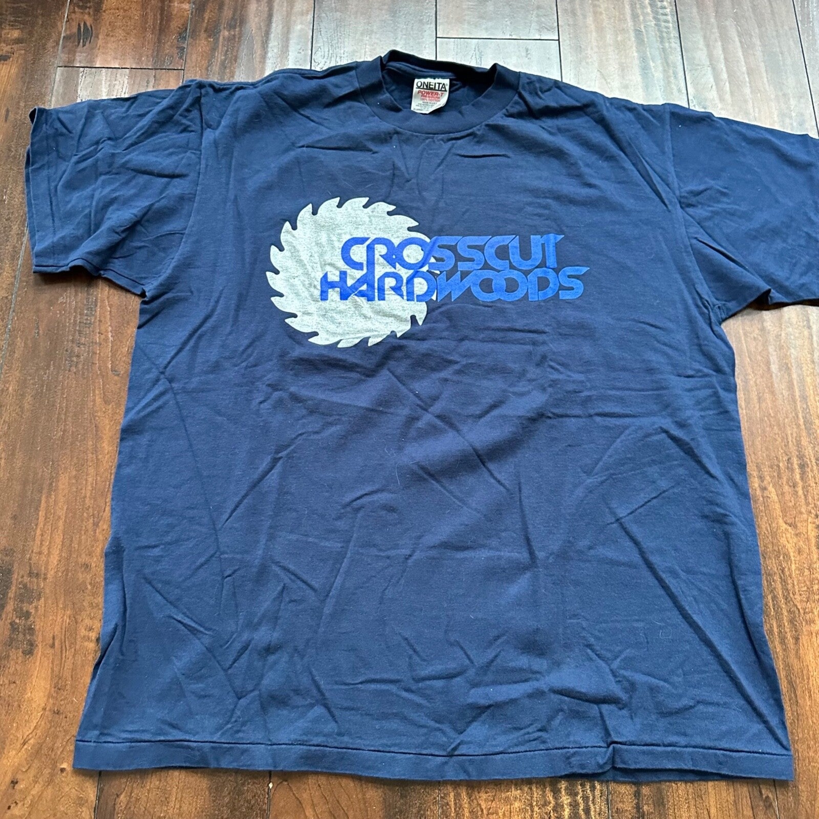 Oneita Crosscut Hardwoods PDX Vintage T Shirt Portland Oregon Construction XL