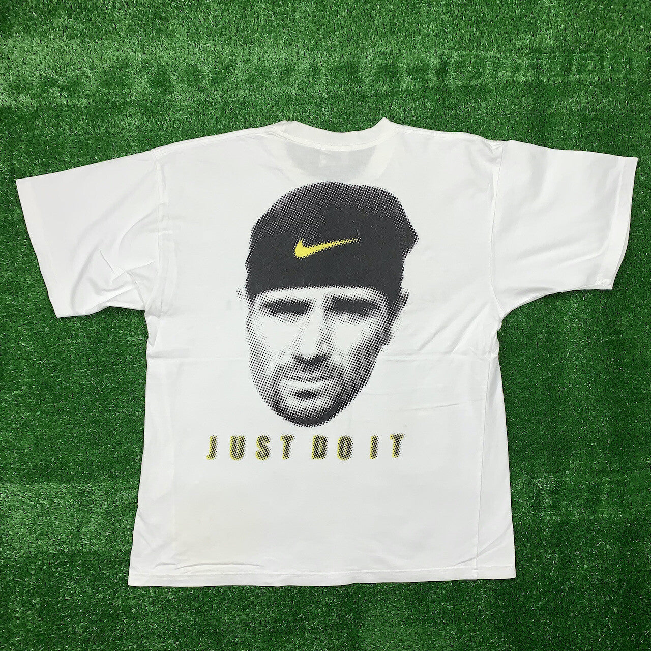 Nike Vintage T Shirt Mens Agassi Tennis Big Face Rodman 90s White Tag Dennis