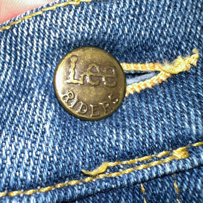 Lee VTG 80 Riders Denim Boot Cut Flare Jeans USA 34x31 Med Wash Cowboy 1980s