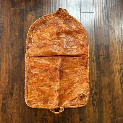 Vintage American Tourister Garment Suit Bag Leather Brown Hangers Cover VTG 40s