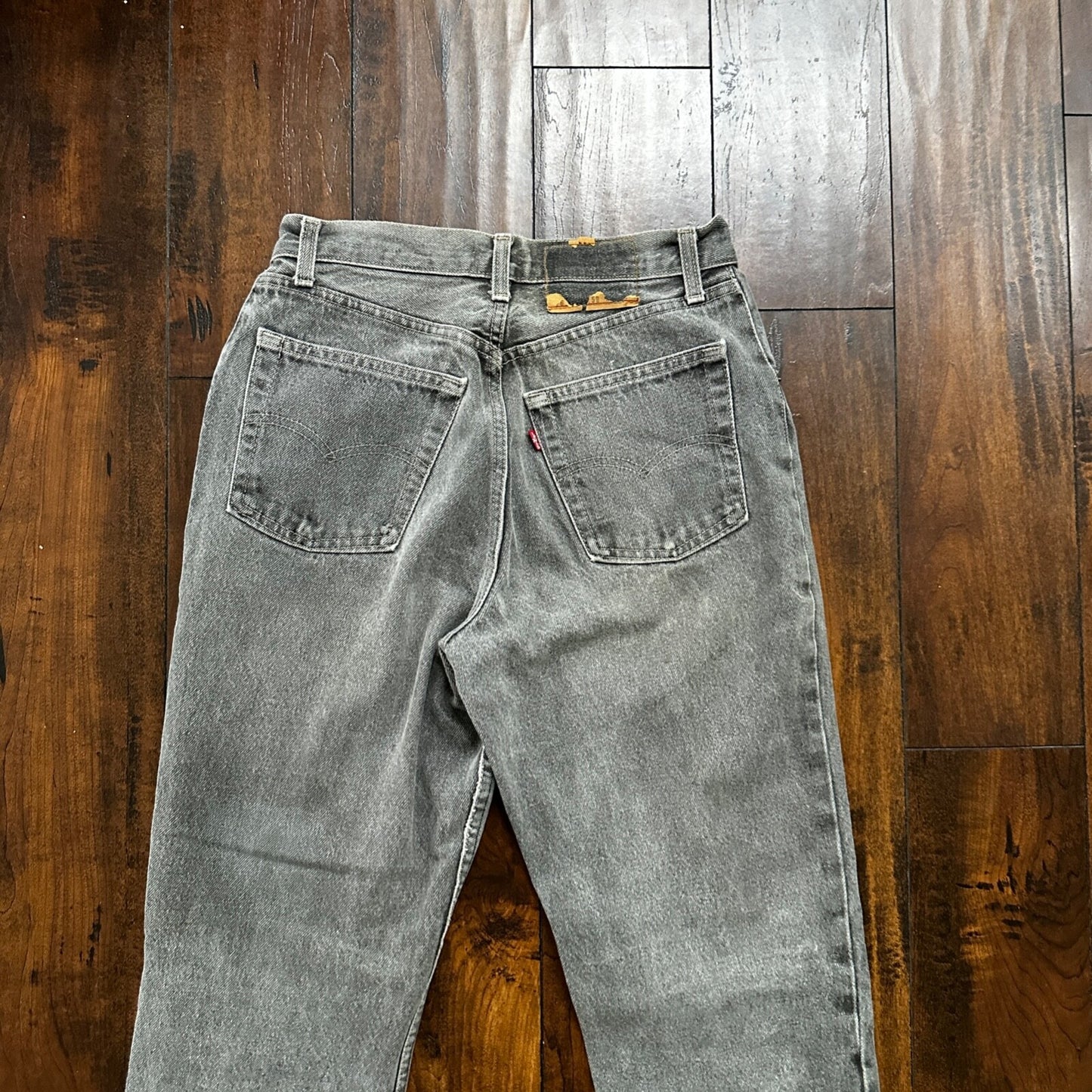 VTG 90s Levis 501 Button Fly 27x30 USA Tag Jeans Straight Wash Grey XX Act Faded