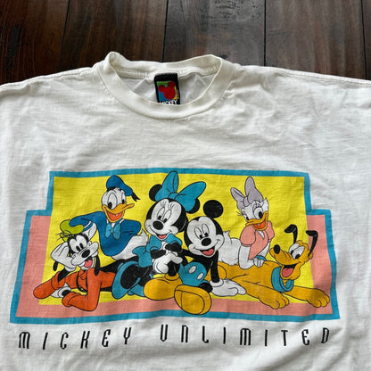 Disney Friends Mickey Unlimited Vintage T Shirt Goofy Pluto Originals 90s Y2K