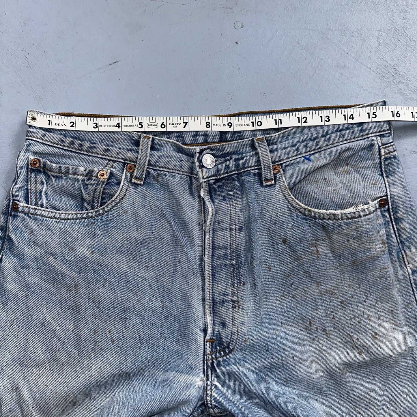 Levis 501 Vintage Y2K XX Straight Leg Jeans 33x34 Light Wash 2000s Act 31x32