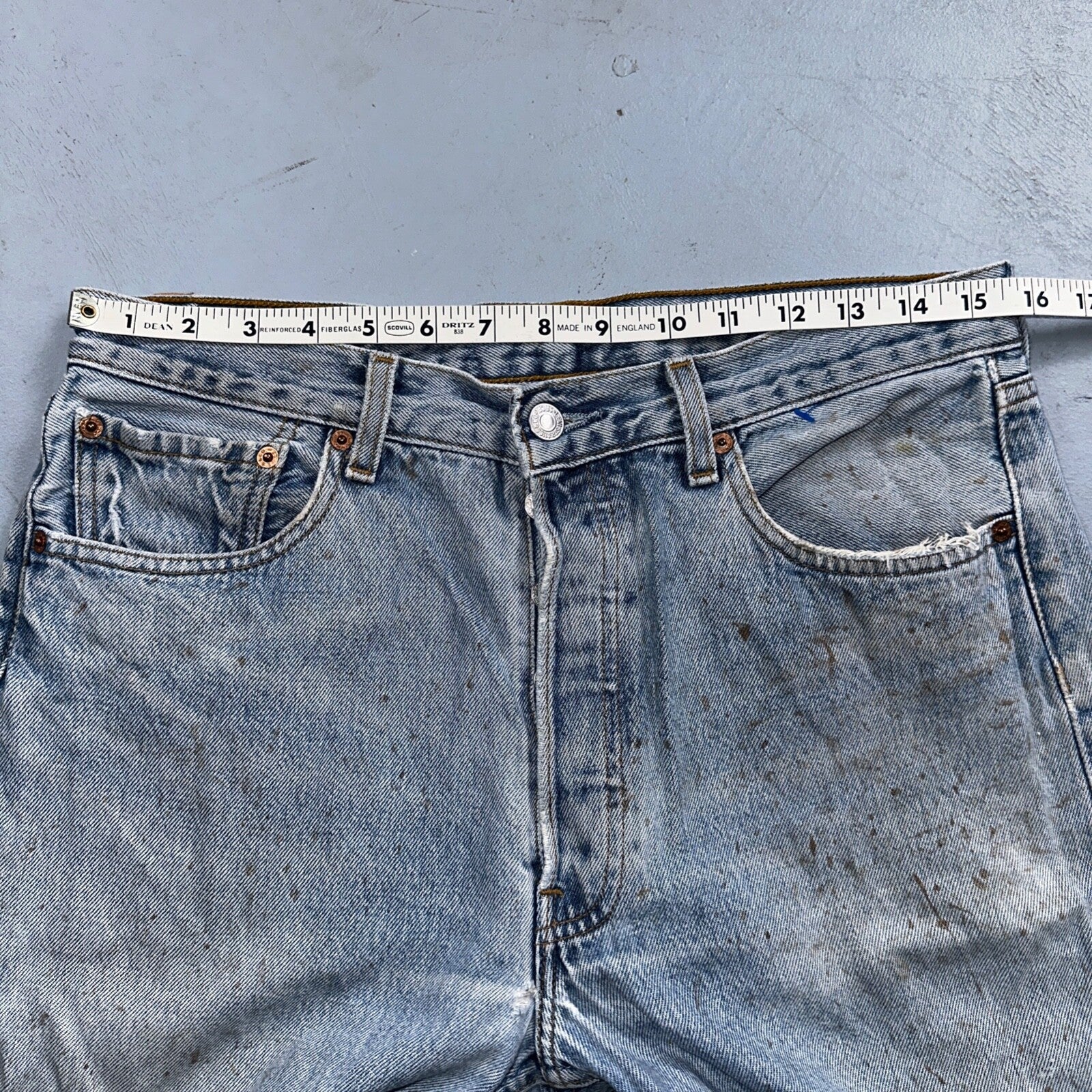 Levis 501 Vintage Y2K XX Straight Leg Jeans 33x34 Light Wash 2000s Act 31x32