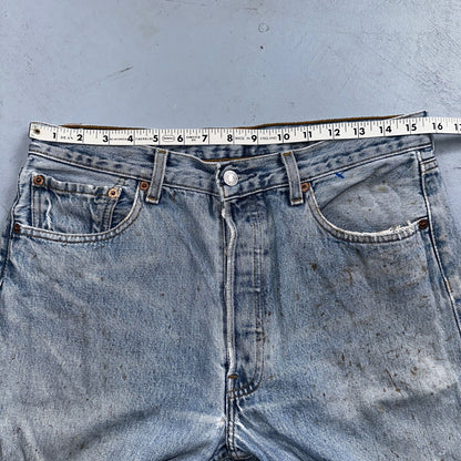 Levis 501 Vintage Y2K XX Straight Leg Jeans 33x34 Light Wash 2000s Act 31x32