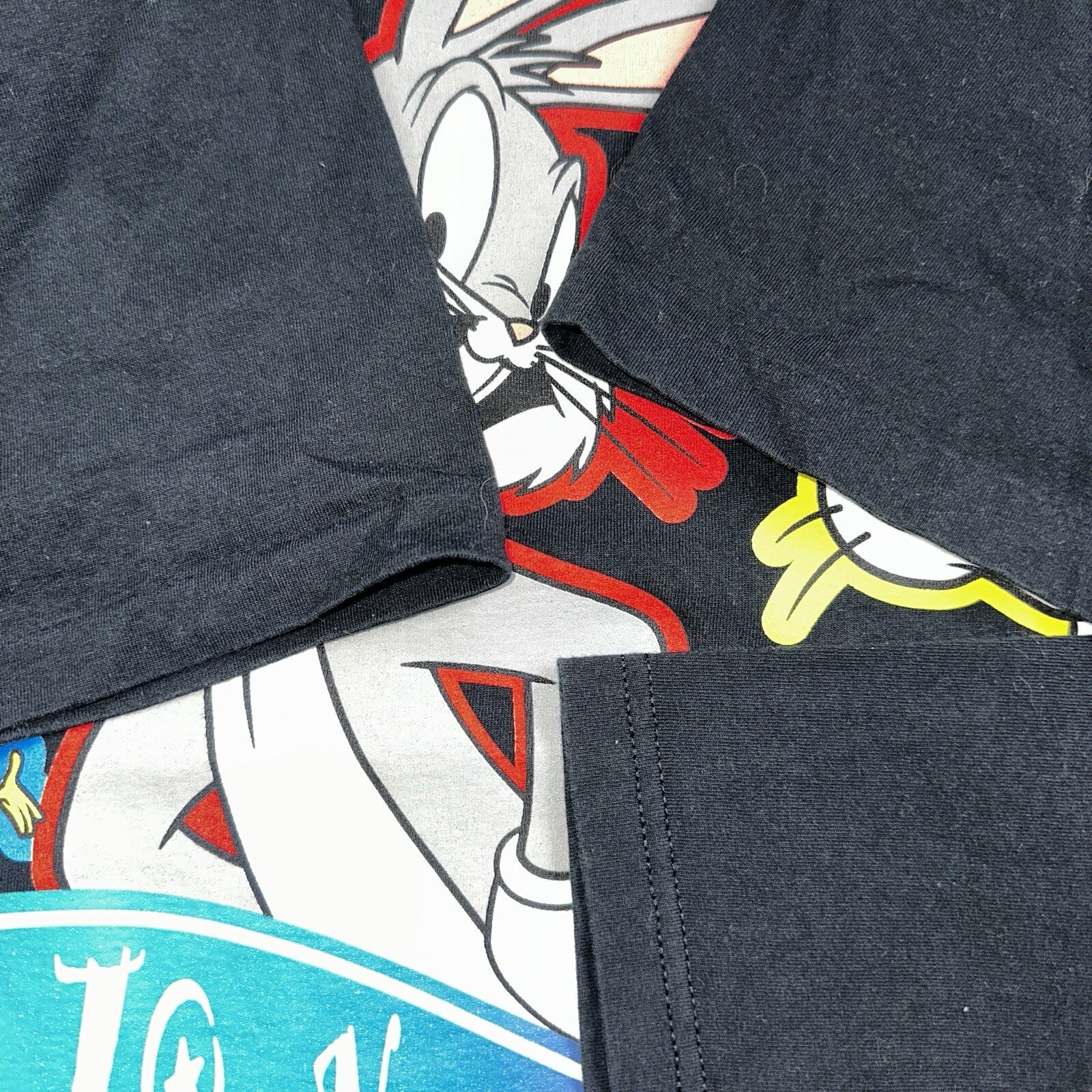 Looney Tunes Vintage T Shirt Single Stitch 90s Bugs Bunny Bird Black Graphic