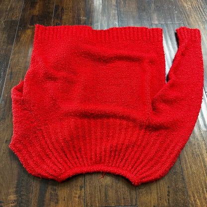 VTG Western Connection Sweater Red Women's M Rockabilly Terry Cotton Look