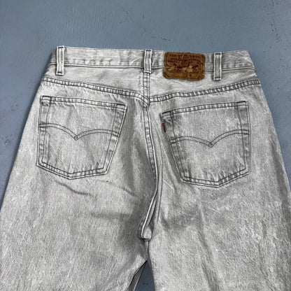 Levis 501 Vintage 90s USA XX Straight Leg Jeans Gray Light Wash 31x34 Act 29x32
