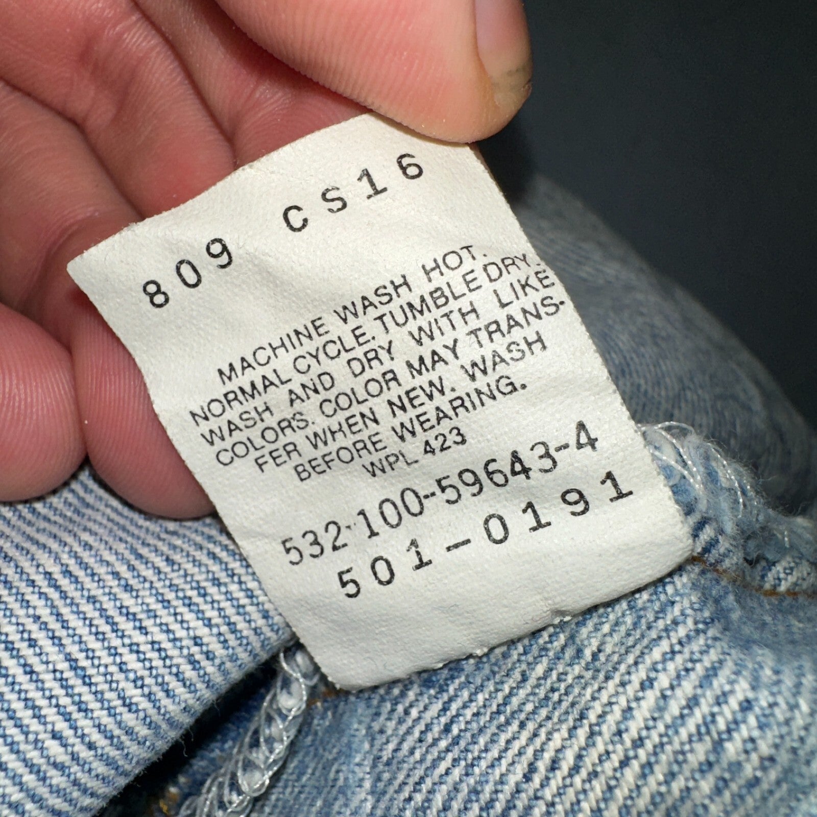 Levis 501 Vintage 90s USA XX Straight Leg Jeans Blue Custom Love 36x34 Act 33x32