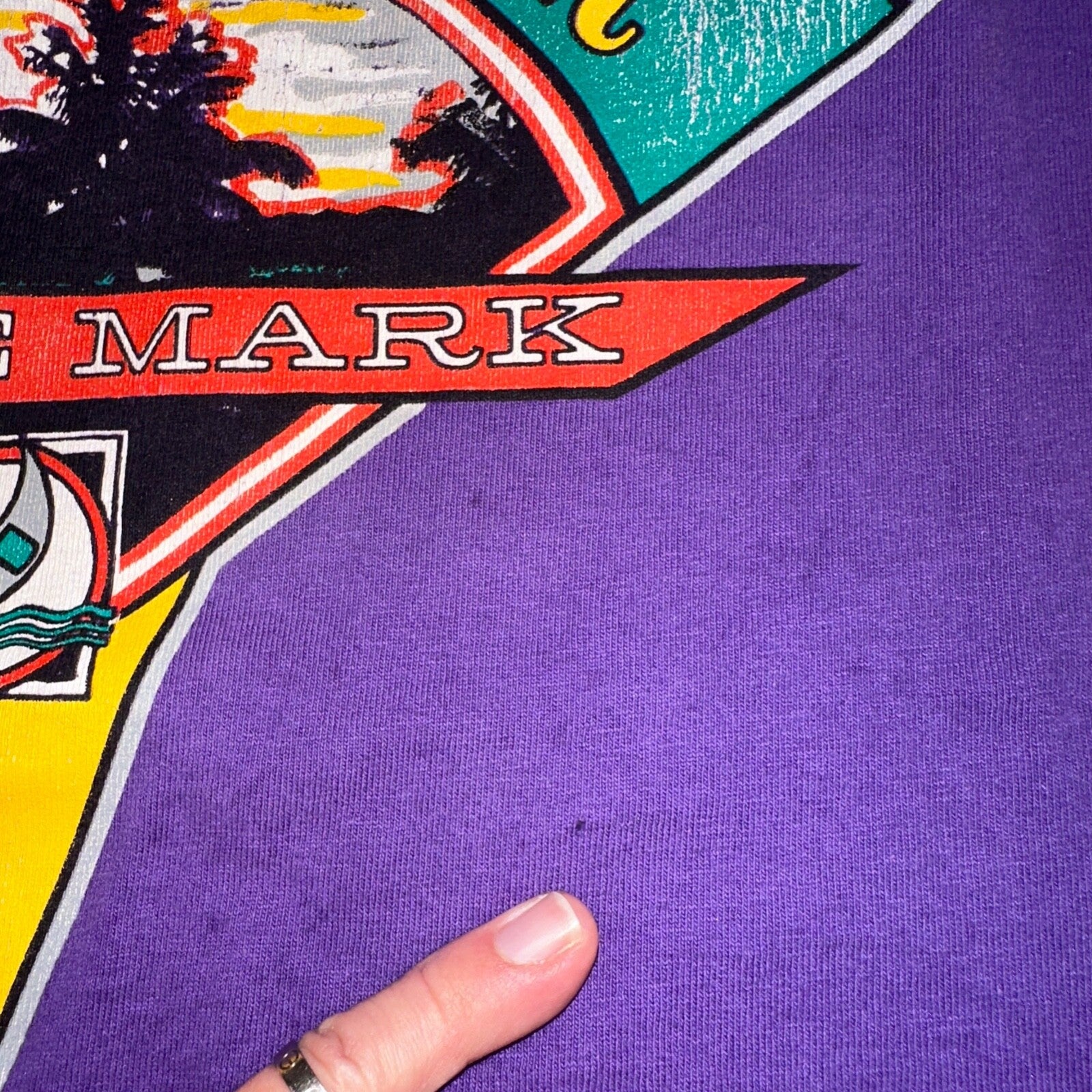 Beach Gear Purple VTG T Shirt Single Stitch Volleyball Sports Hot Summer Swim