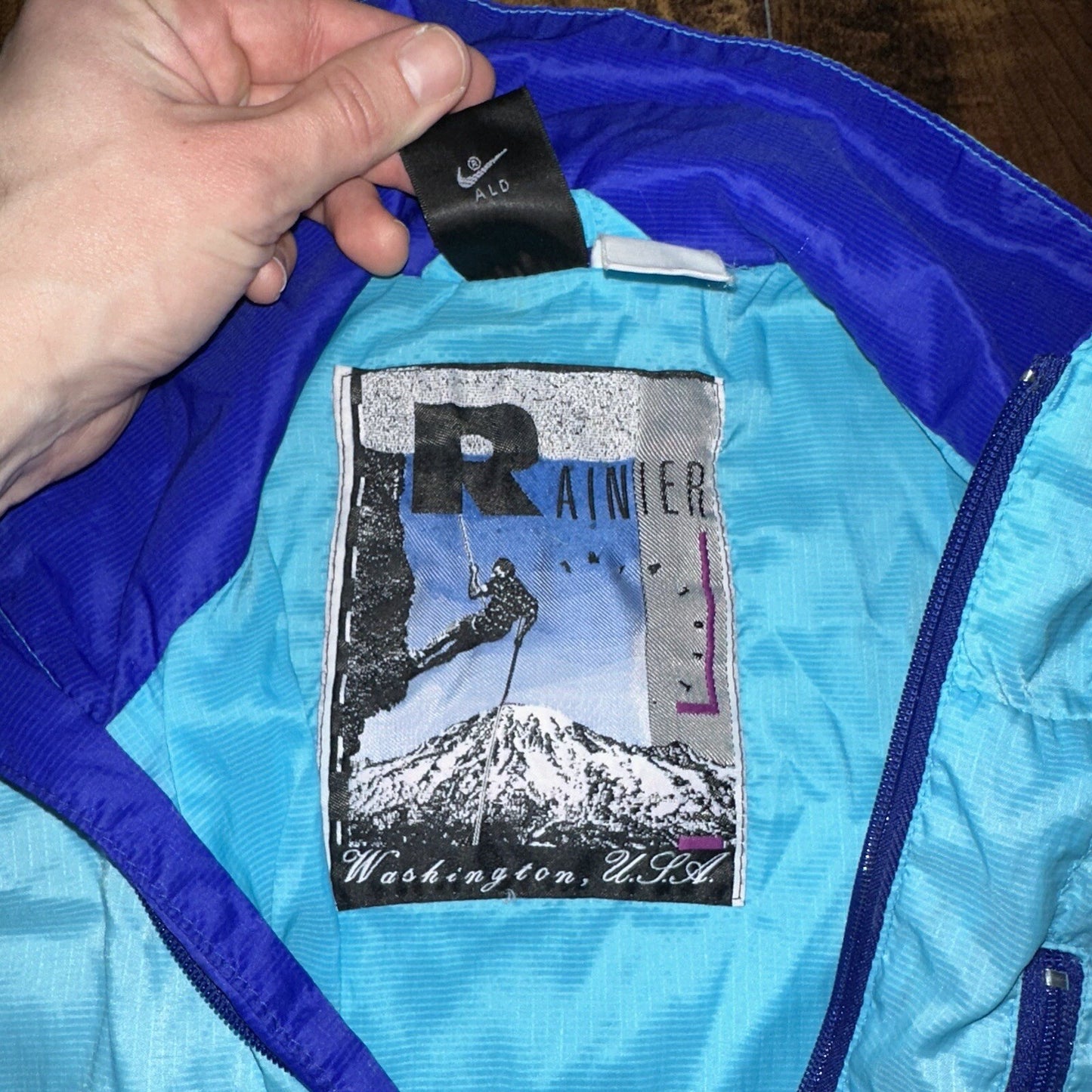 Vintage Nike ACG All Conditions Gear Windbreaker Jacket Coat 90s Blue Medium