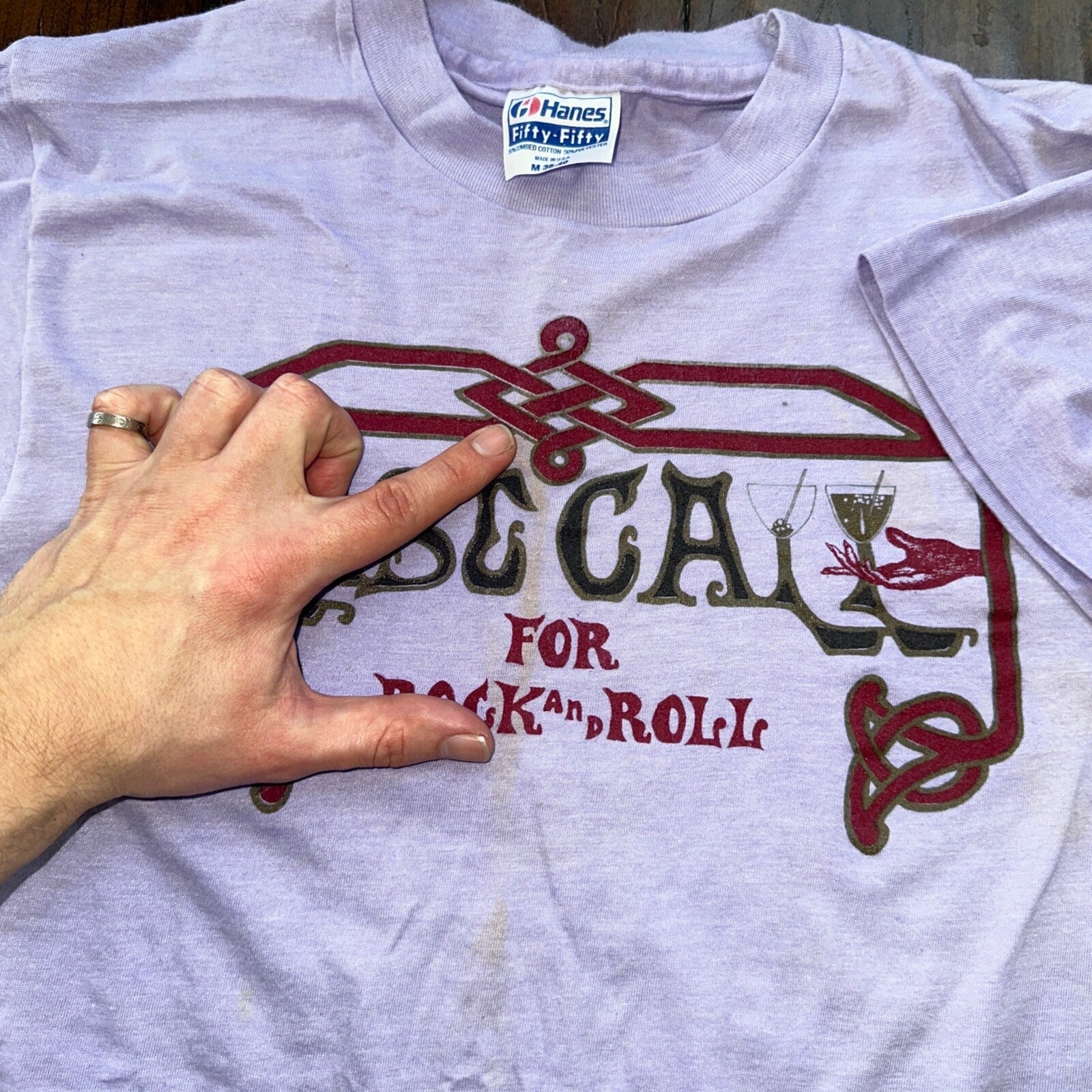 Rock N Roll Last Call Music Vintage T Shirt Hanes Single Stitch Party Beatles