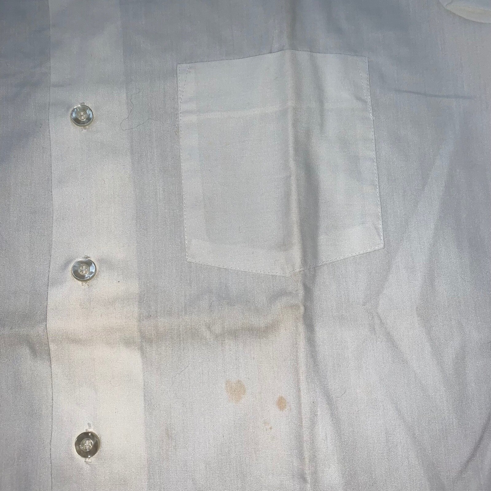 Towncraft basic White Vintage Button Down Shirt Penneys 60s 70s Sanforized