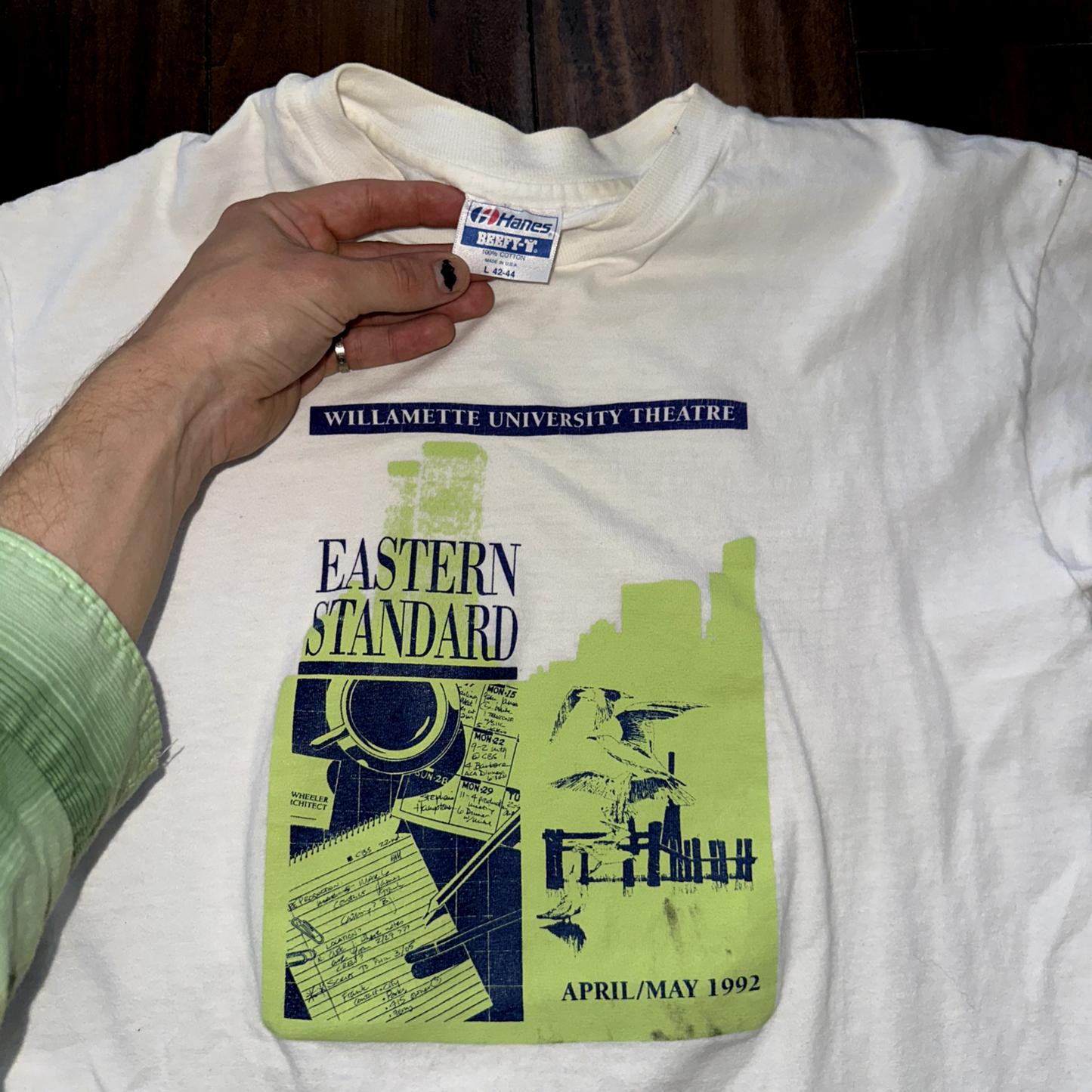 Vintage T Shirt Willamette University Salem Oregon Theatre Music Art Love 1992