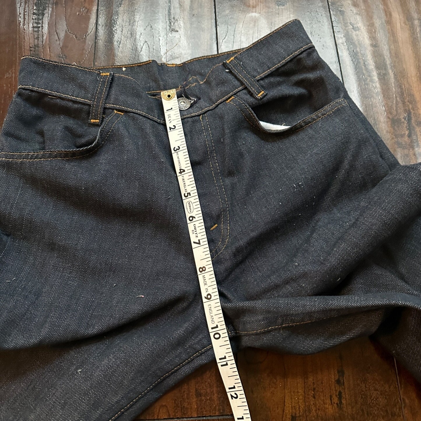 Levis VTG 1970s Red Tab 517 Talon Zipper Black 26x31 Boot Cut 70s Rare Jeans