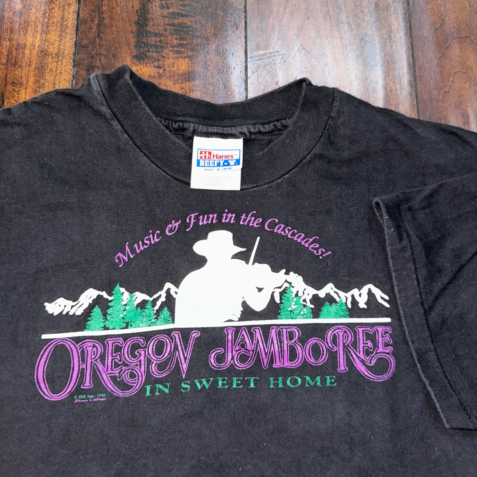 Oregon Jamboree Music Cascades Vintage T Shirt 1996 90s Single Stitch USA PDX