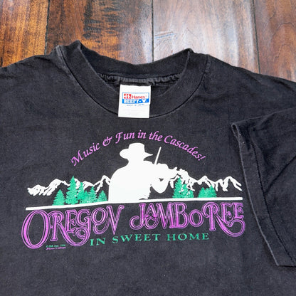 Oregon Jamboree Music Cascades Vintage T Shirt 1996 90s Single Stitch USA PDX