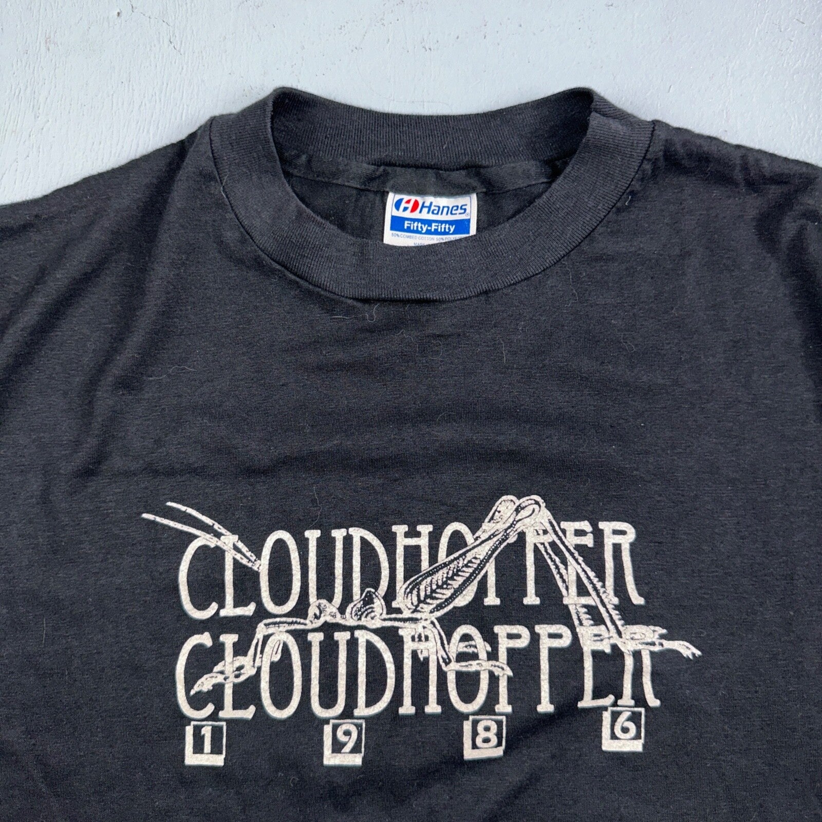 Cloud Hopper Bugs Insects 1986 VTG T Shirt Hanes XL 80s Single Stitch Art Animal