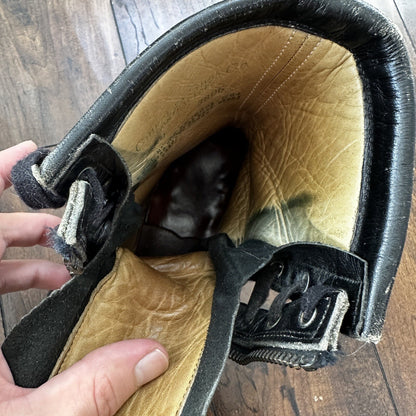 Vtg 1950s Chippewa Alert Zip Boots 8.5 Black Air Force Pilot SAC 50s Combat WWII