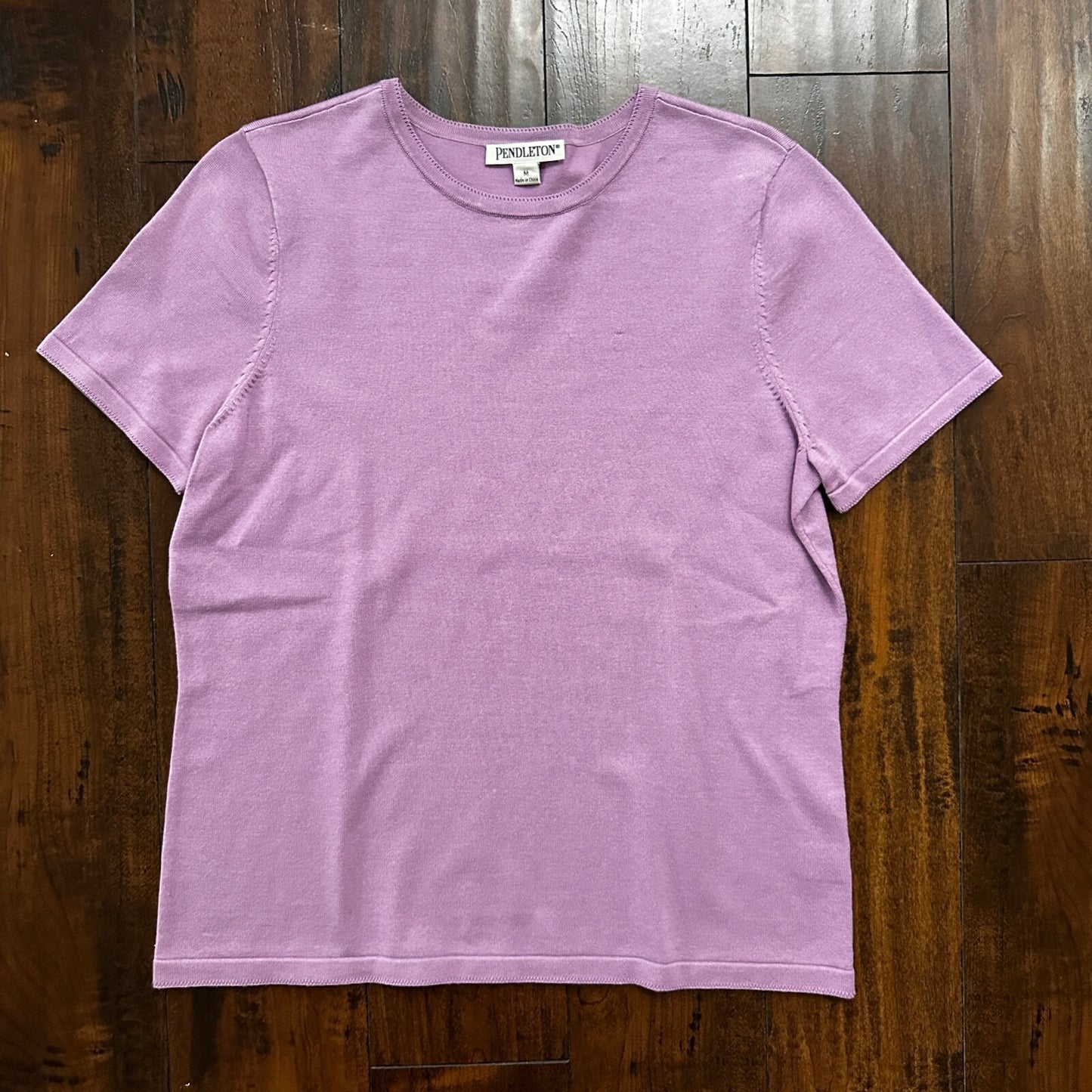 Pendleton T-Shirt Womens Size Medium Purple Short Sleeve Tee VTG Ladies Soft