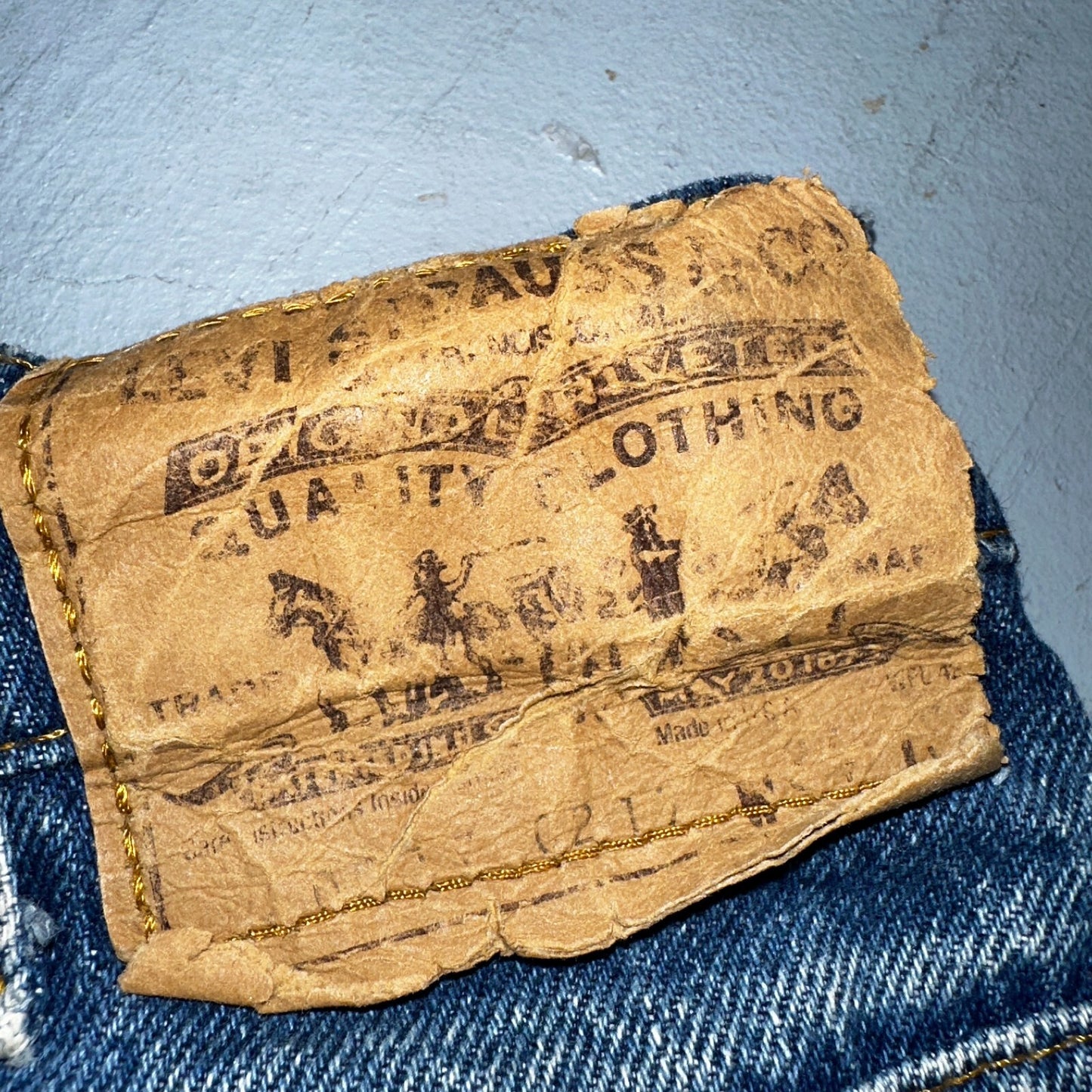 Levis 517 Vintage 80s USA Orange Tab Bootcut Flare Blue Worn Jeans Act 32x31