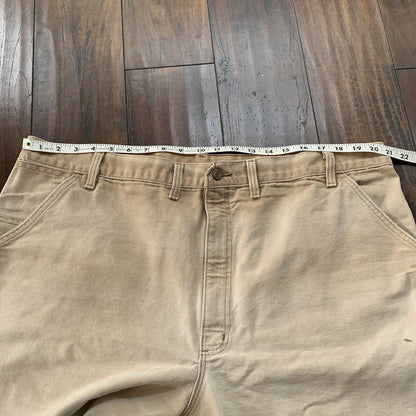 Vintage USA Made Carhartt Men's Thrashed Canvas Carpenter Shorts 90s Double Knee