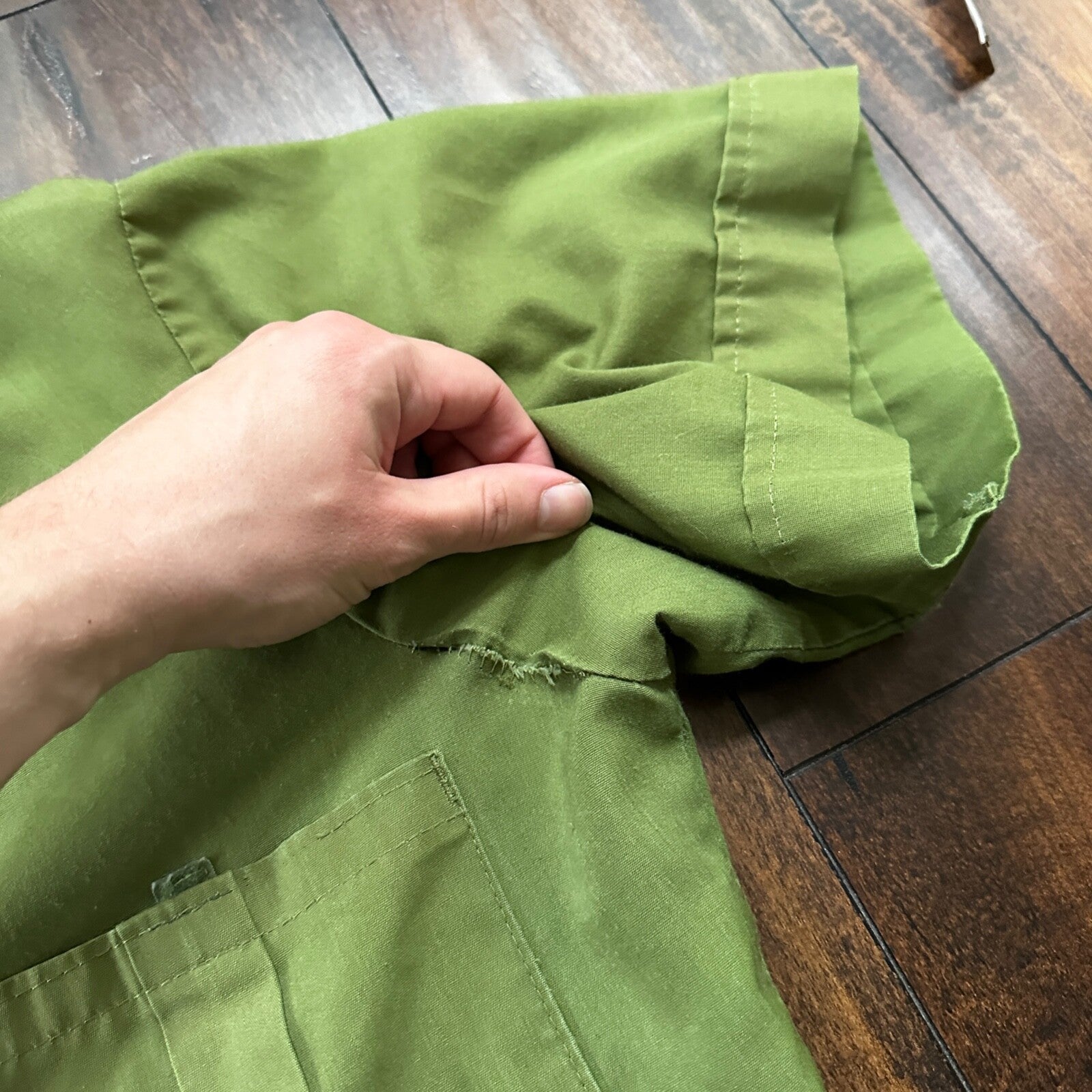 VTG 1960s 1970s Green Fishing Fish Patch Jumpsuit One Piece Rockabilly Work