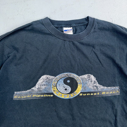 Banzai Pipeline Long Sleeve XL VTG T Shirt Rock Band Music Grunge Ying Yang Y2K