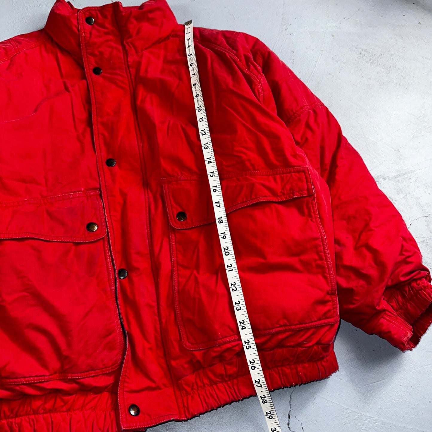 Mighty Mac Jacket Mens 44 Red Bomber Down Filled Norsac Puffer Vintage 80s