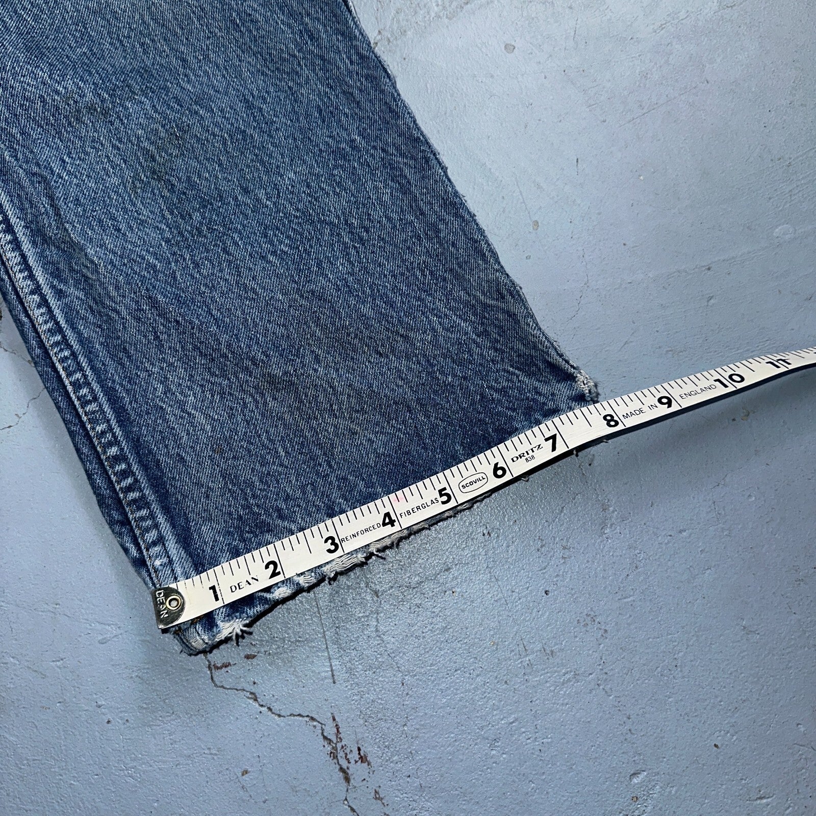 Levis 517 Vintage 80s USA Orange Tab Bootcut Flare Blue Worn Jeans Act 34x27