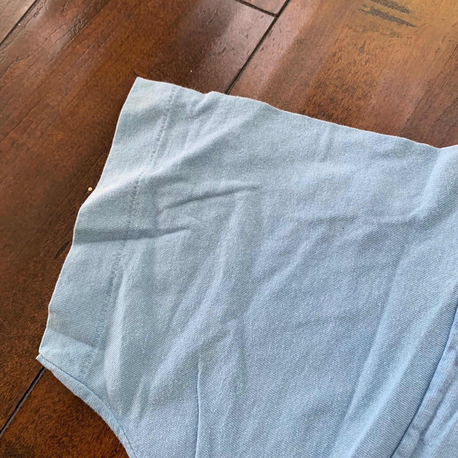 Blank 1970s Blue Vintage T Shirt Simple Essential Single Stitch Rare Lot Rap 1