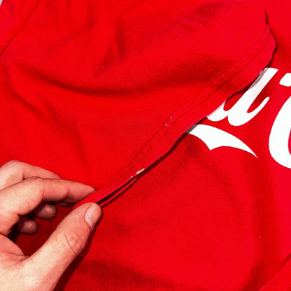 Coca Cola Soda VTG T Shirt Y2K Red Promo Basic Cool 2000s Drink Energy