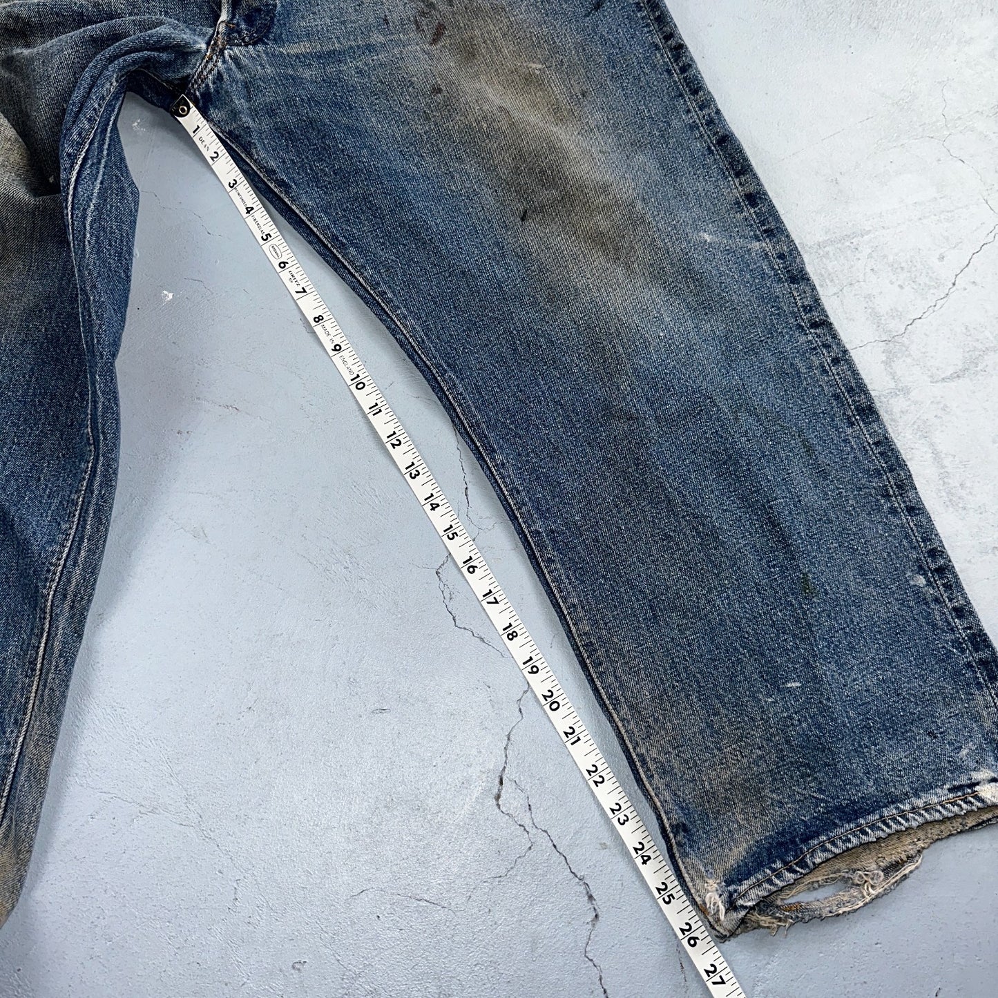 Levis 501 Vintage 70s SS Redline Selvedge USA XX Jeans Med Wash 48x30 Act 43x26