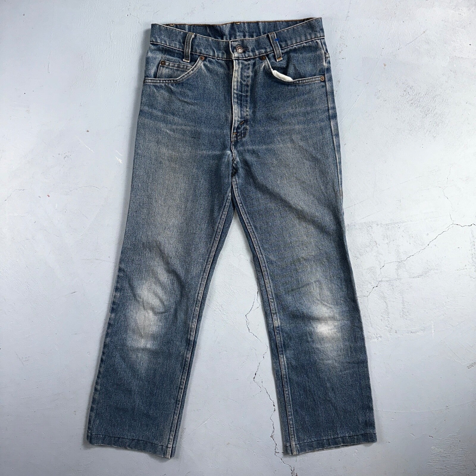 Levis 716 Vintage 80s USA Orange Tab Bootcut Flare Blue Bell Bottom Jeans 29x27