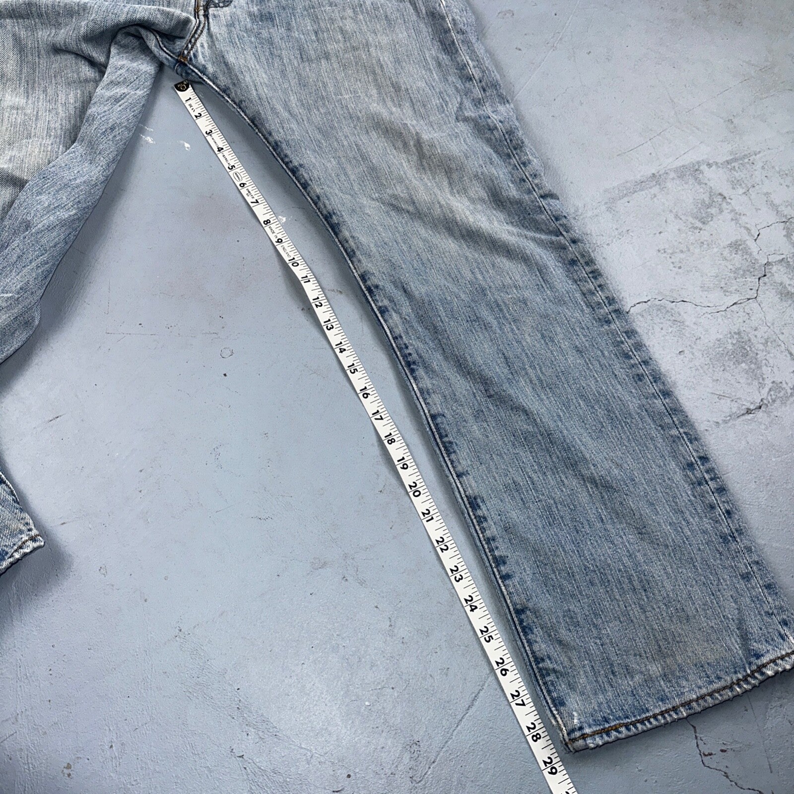 Levis 501 Vintage Y2K XX Straight Leg Jeans 36x30 Light Wash 2000s Act 35x29