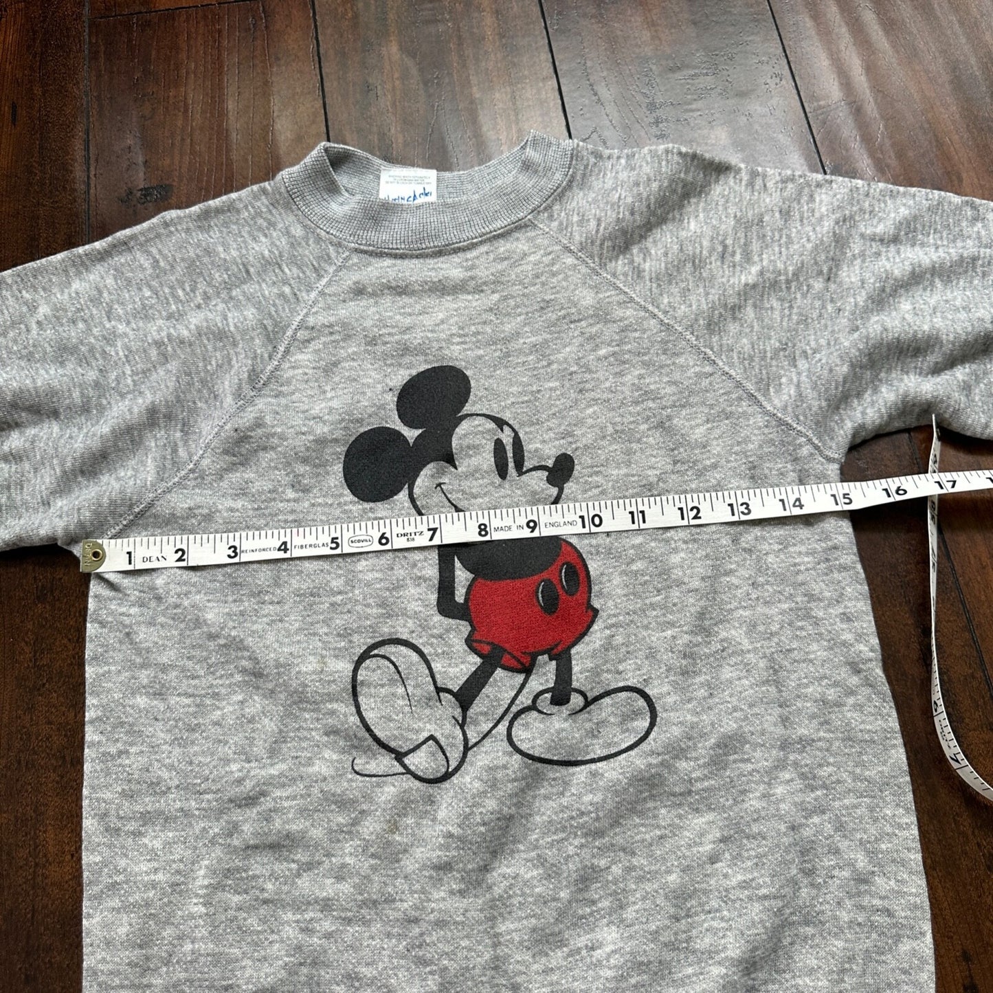 Vintage Mickey Inc Kids Grey Crewneck Sweatshirt Disney Mickey Mouse Size XL