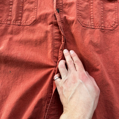 Northwest Winter Weight Size 2XL L/S Orange/Red Chamois Shirt Hiking VTG 90s
