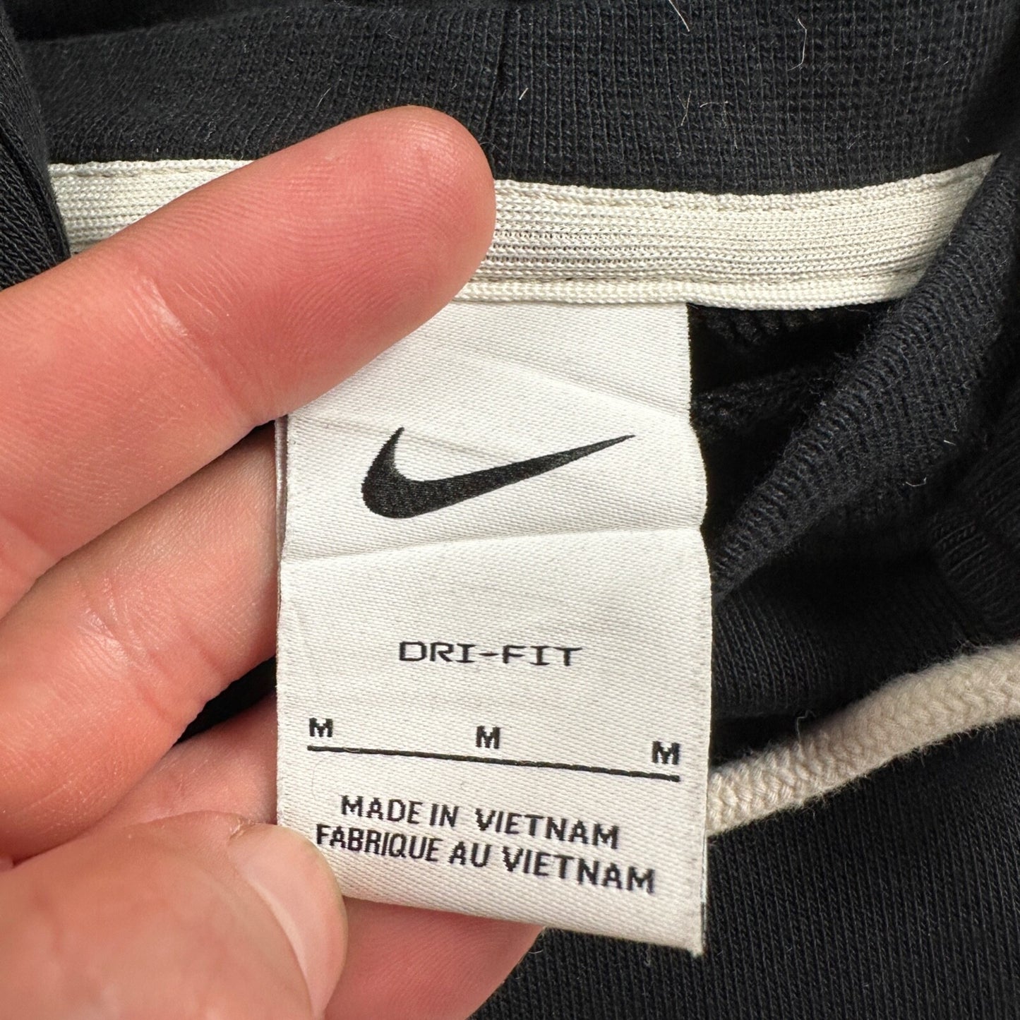 Nike After Hood Hoodie Sweatshirt Men's Size M Dri Fit West Basketball Black