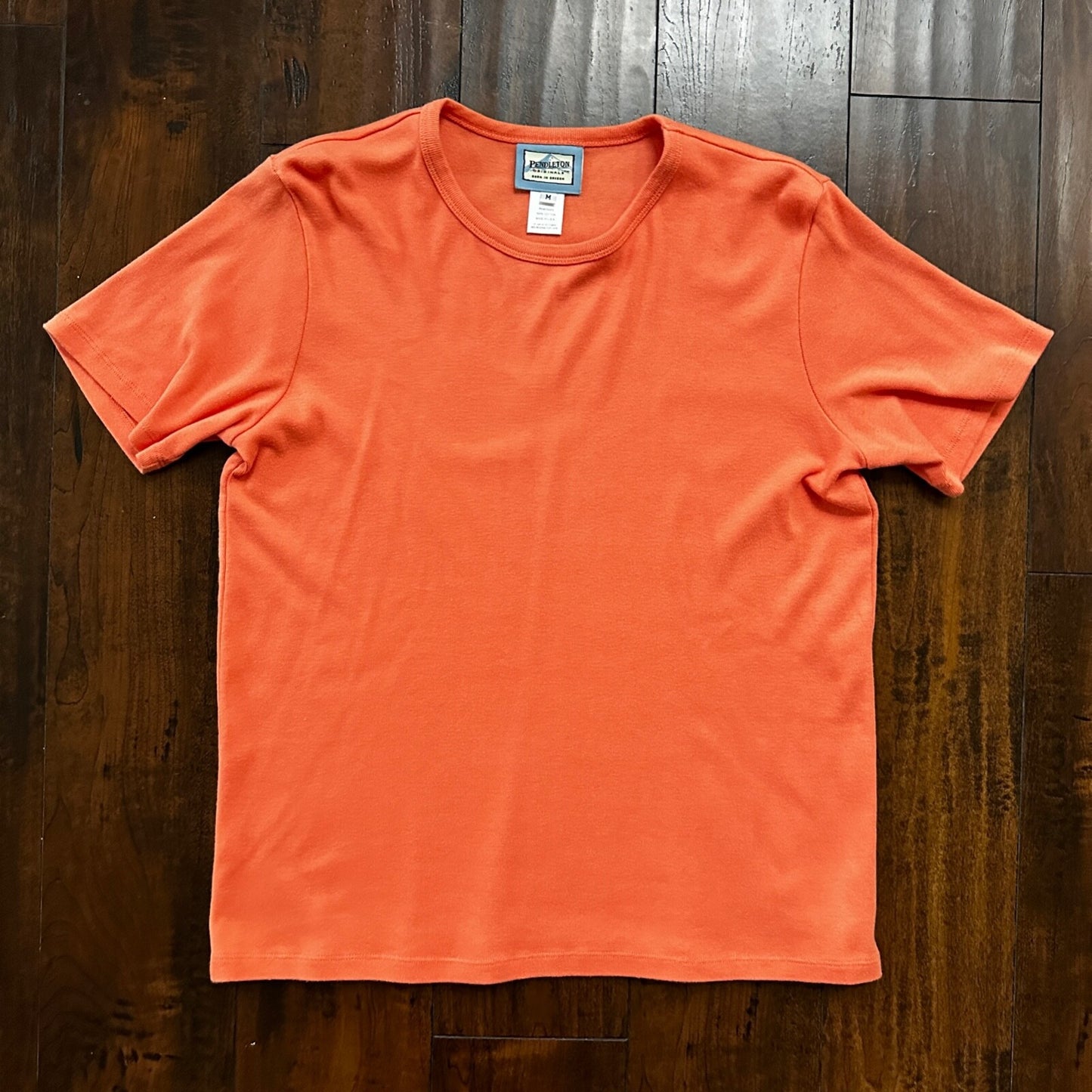 Pendleton T-Shirt Womens Size Medium Orange Short Sleeve Tee VTG Ladies Soft
