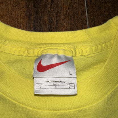 Nike Property Of No One Center Swoosh 90s Yellow Vintage T Shirt LGBTQ Hype Rap