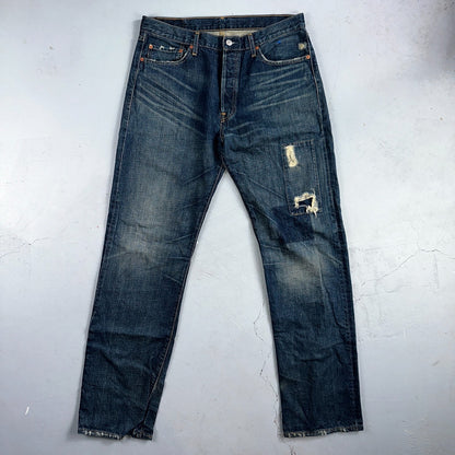 Levis 501 Vintage 90s XX Straight Leg Jeans Y2K Med Wash 34x34 Act 33x34