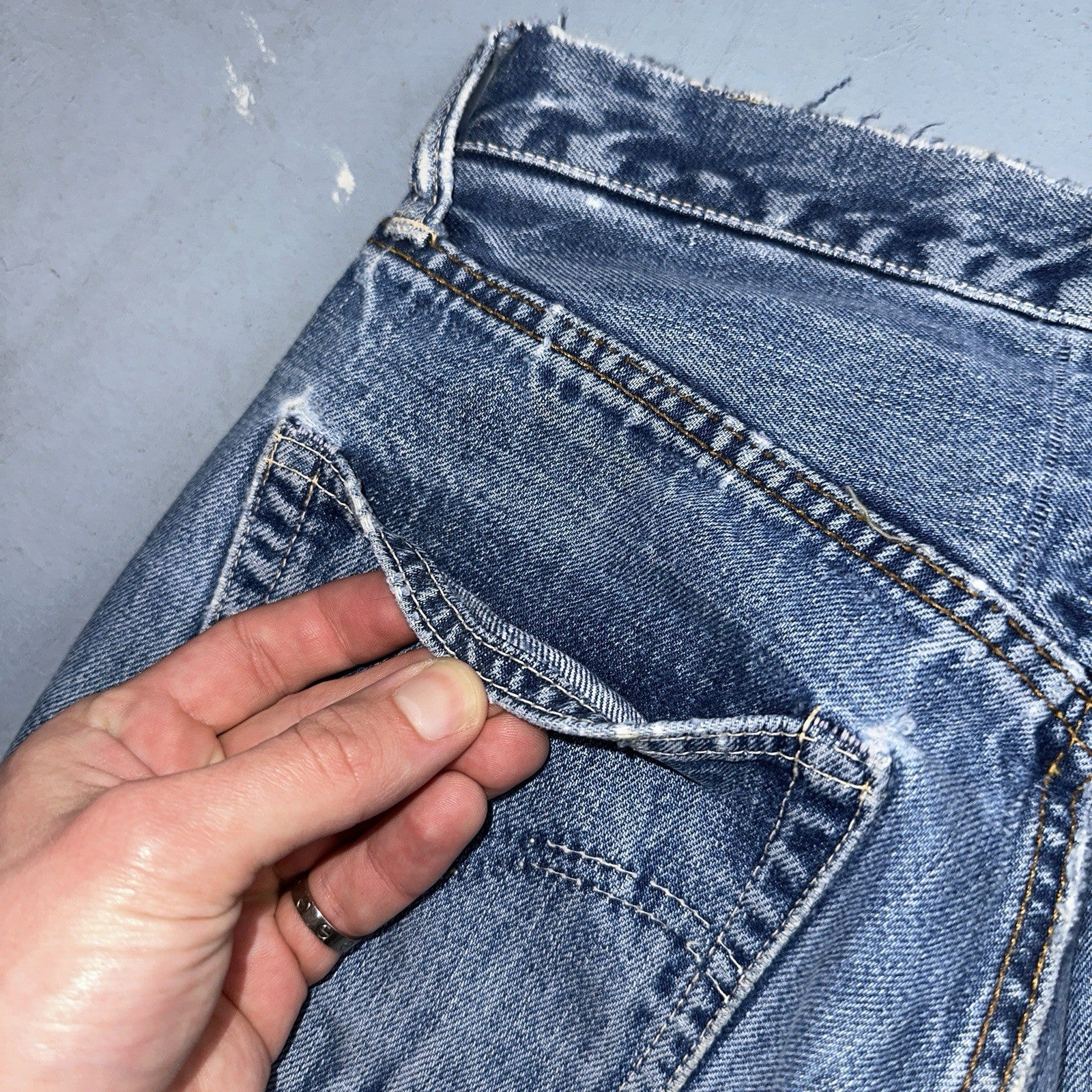 Levis 501 Big E Vintage 60s Redline Selvedge USA XX 1960s Jeans 66 Act 26x31