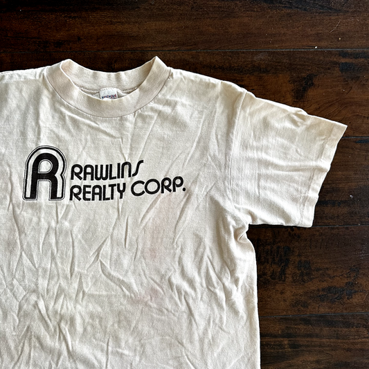 Rawlins Really Corp 70s Vintage T Shirt 1970s 80s Westwood Tan Houses Oregon