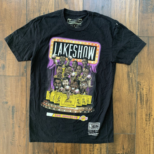 Mitchell & Ness LA Lakers 80’s Team Lake Show Hardwood Classics Shirt VTG Kobe