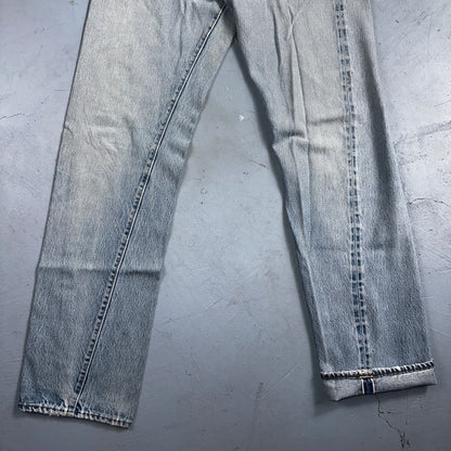 Levis 501 Vintage 80s Redline Selvedge USA XX Jeans Light Wash 30x38 Act 28x33